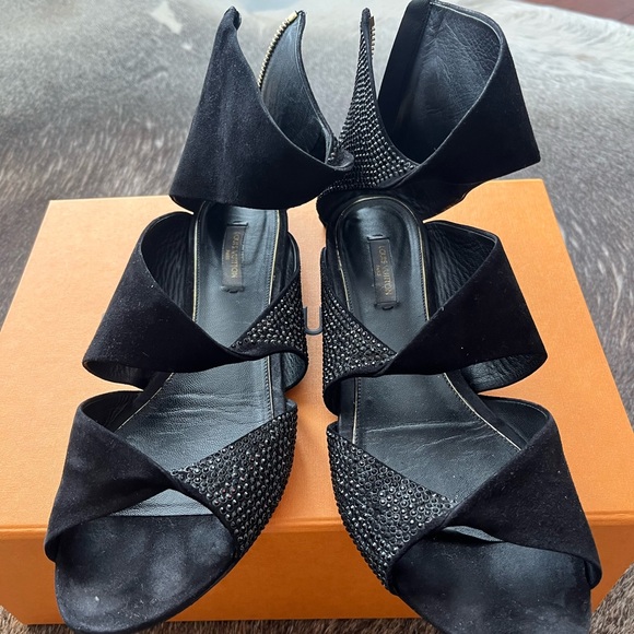 Authentic Black Louis Vuitton Sandals Size 38 1/2 - Picture 6 of 6